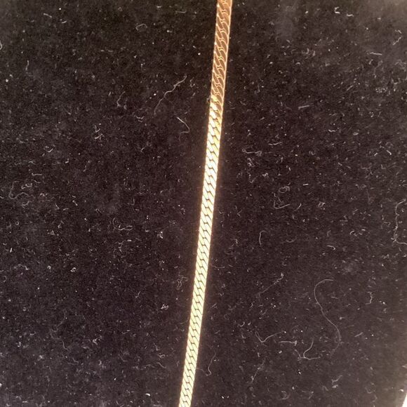Goldtone Herringbone Necklace - Picture 6 of 6